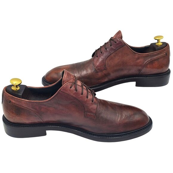 Italy Jo Ghost Men\'s size 11 Brown Leather Round Toe Oxford Dress shoes 44 main image 4